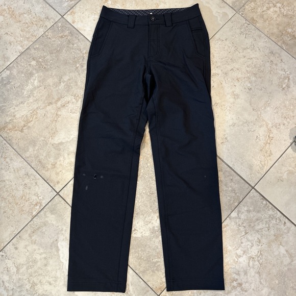 Lululemon Commission ABC Warpstreme Pants Men 32x32 Black Pinstripe Performance - Picture 2 of 10